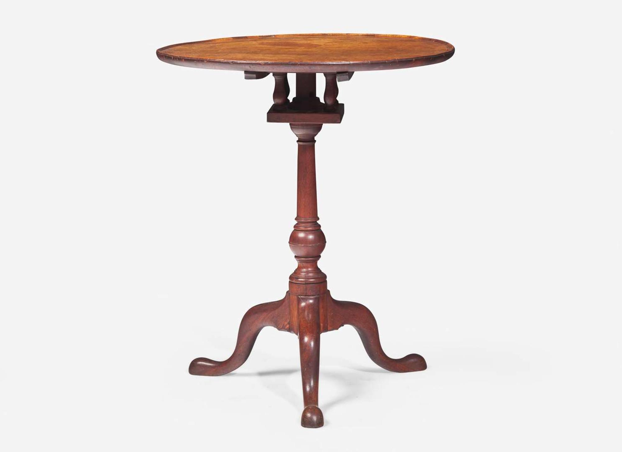 A Queen Anne mahogany tilt-top candlestand, Philadelphia, PA, circa 1760