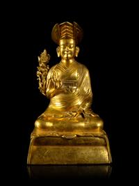 A Sino-Tibetan Gilt Bronze Figure