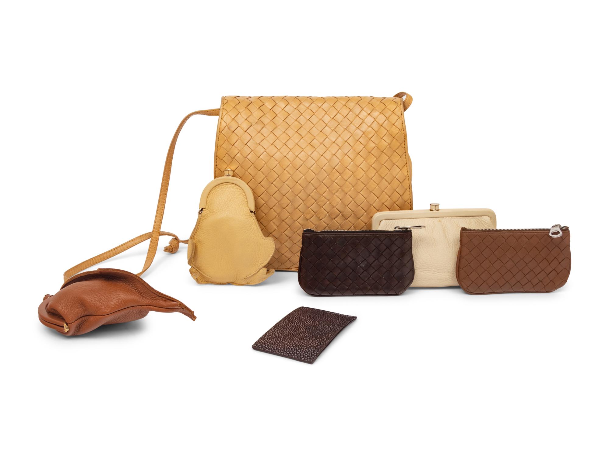 Six Bottega Veneta Accessories and One J. Markell Stingray Card Holder