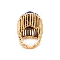 LAPIS LAZULI AND DIAMOND RING