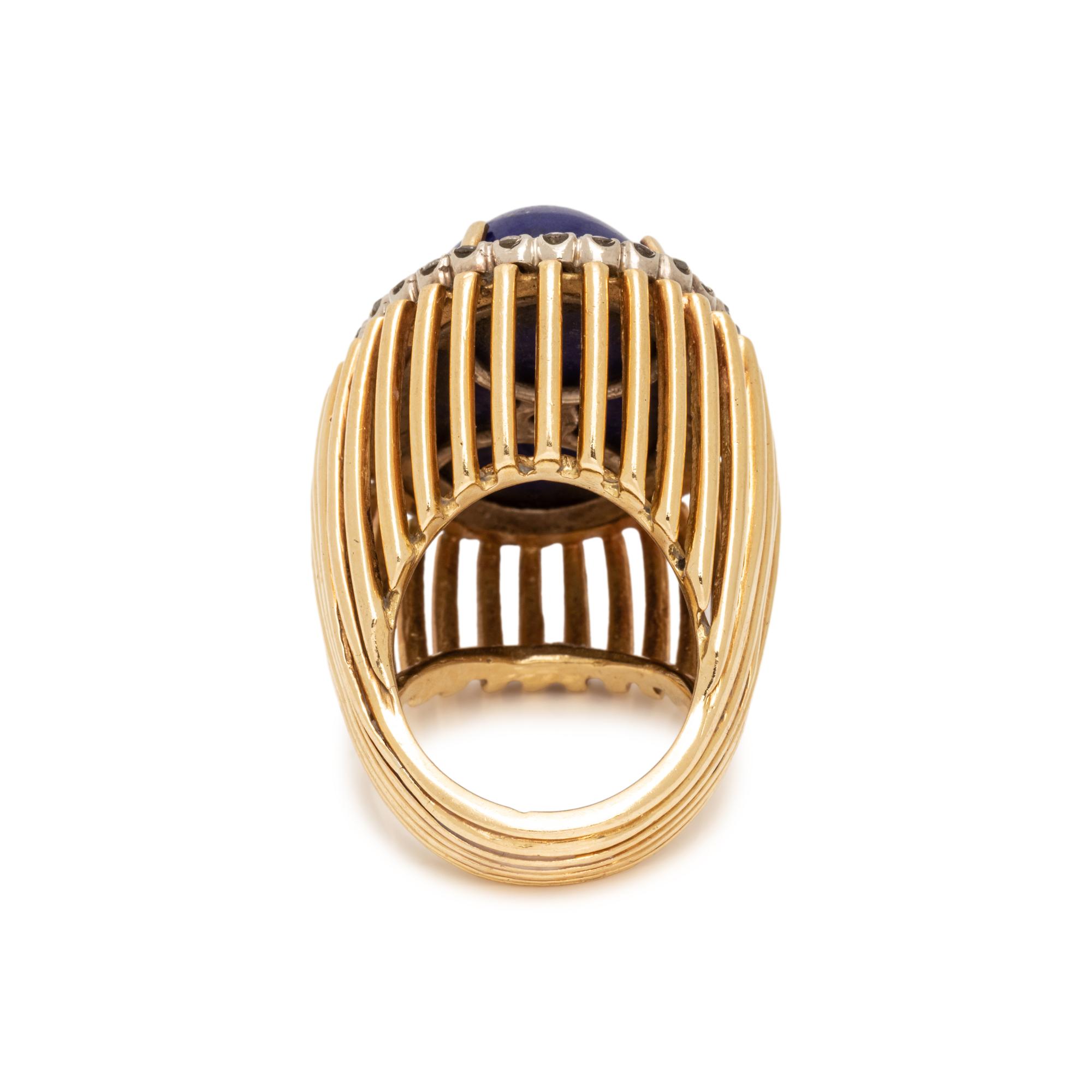 LAPIS LAZULI AND DIAMOND RING