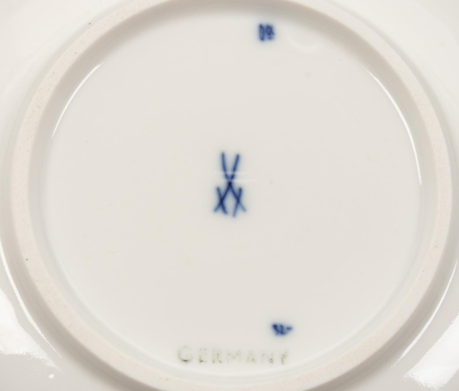 A Meissen Blue Onion Porcelain Dinner Service