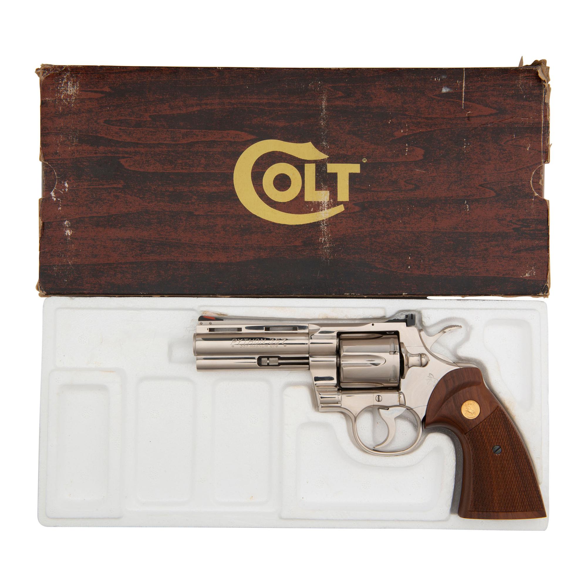 *Nickel Plated 4" Colt Python in Box