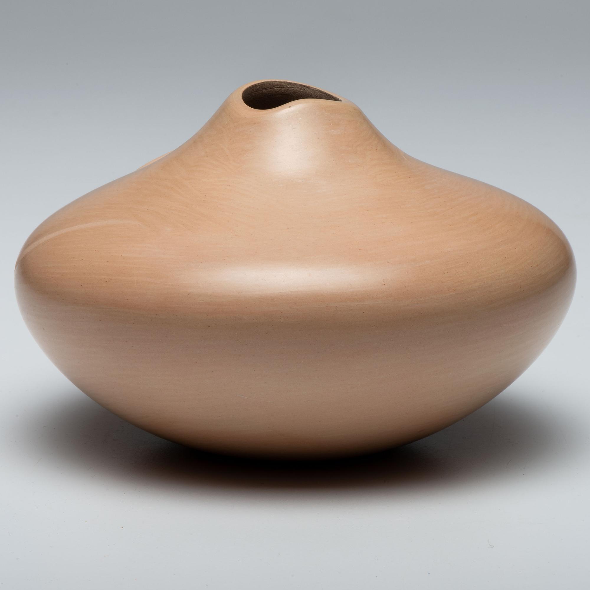 Buff Jar, with Appliqued Corn