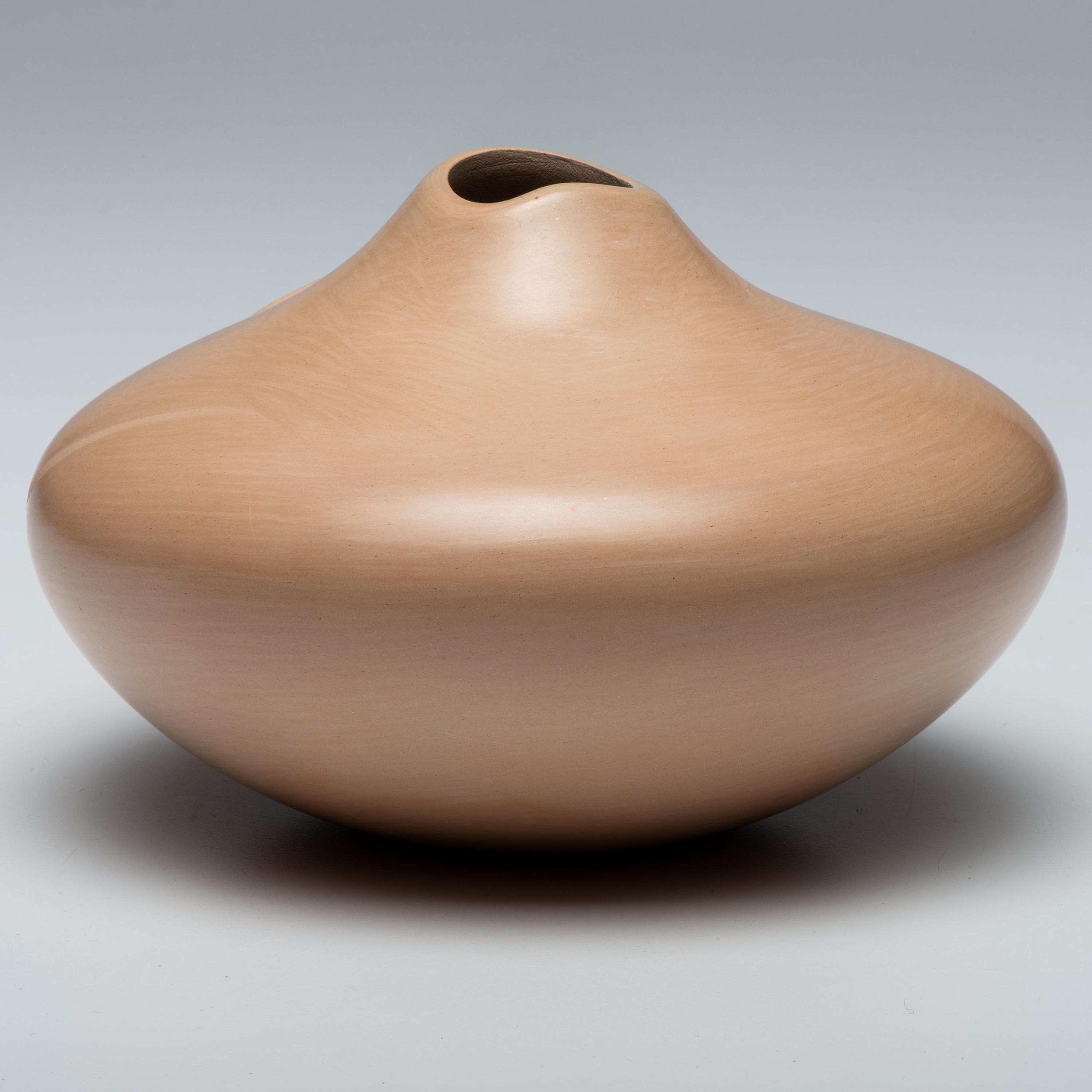 Buff Jar, with Appliqued Corn