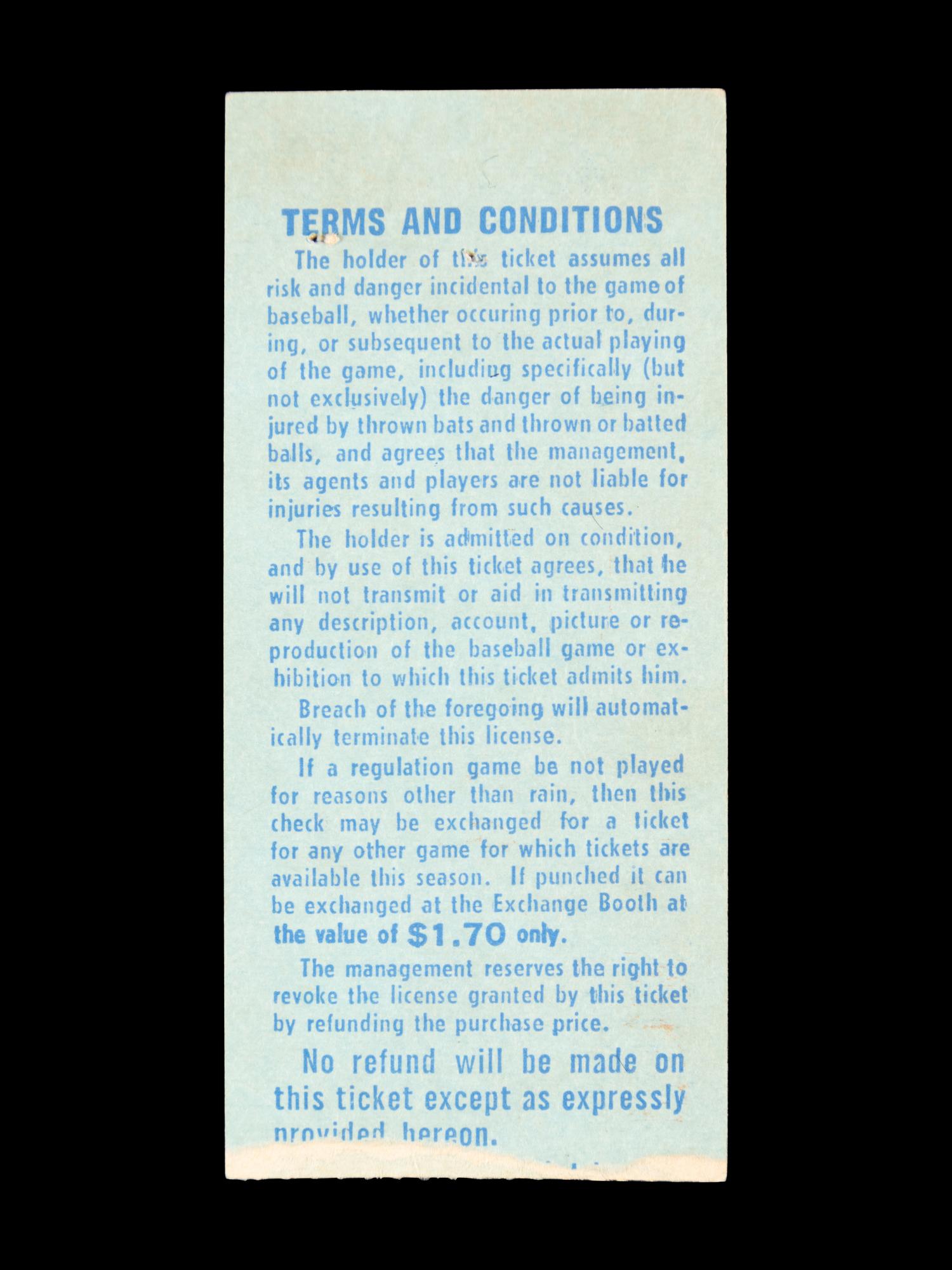 An April 17, 1964 New York Mets Ticket Stub from the First Game Played at Shea Stadium