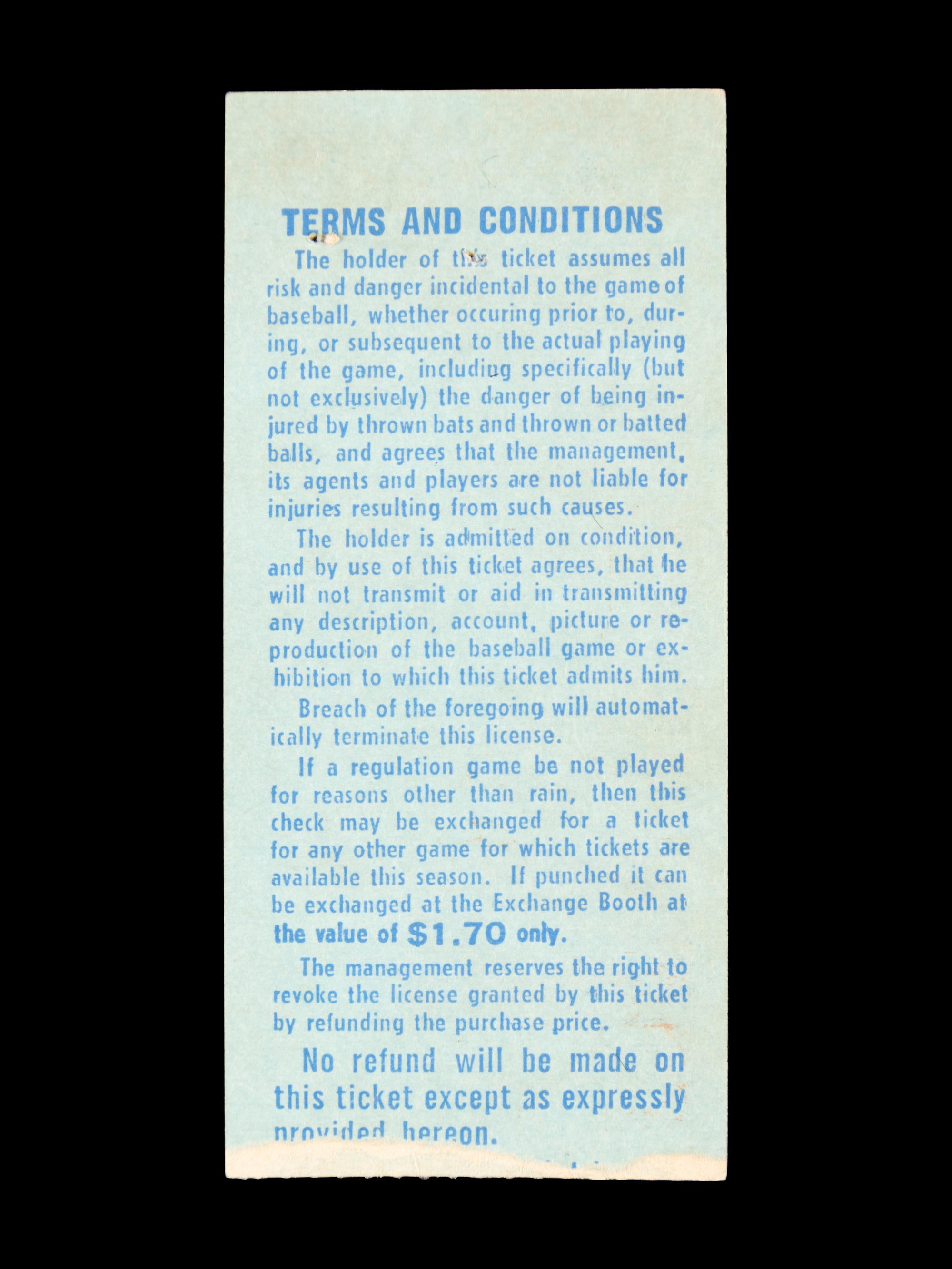 An April 17, 1964 New York Mets Ticket Stub from the First Game Played at Shea Stadium