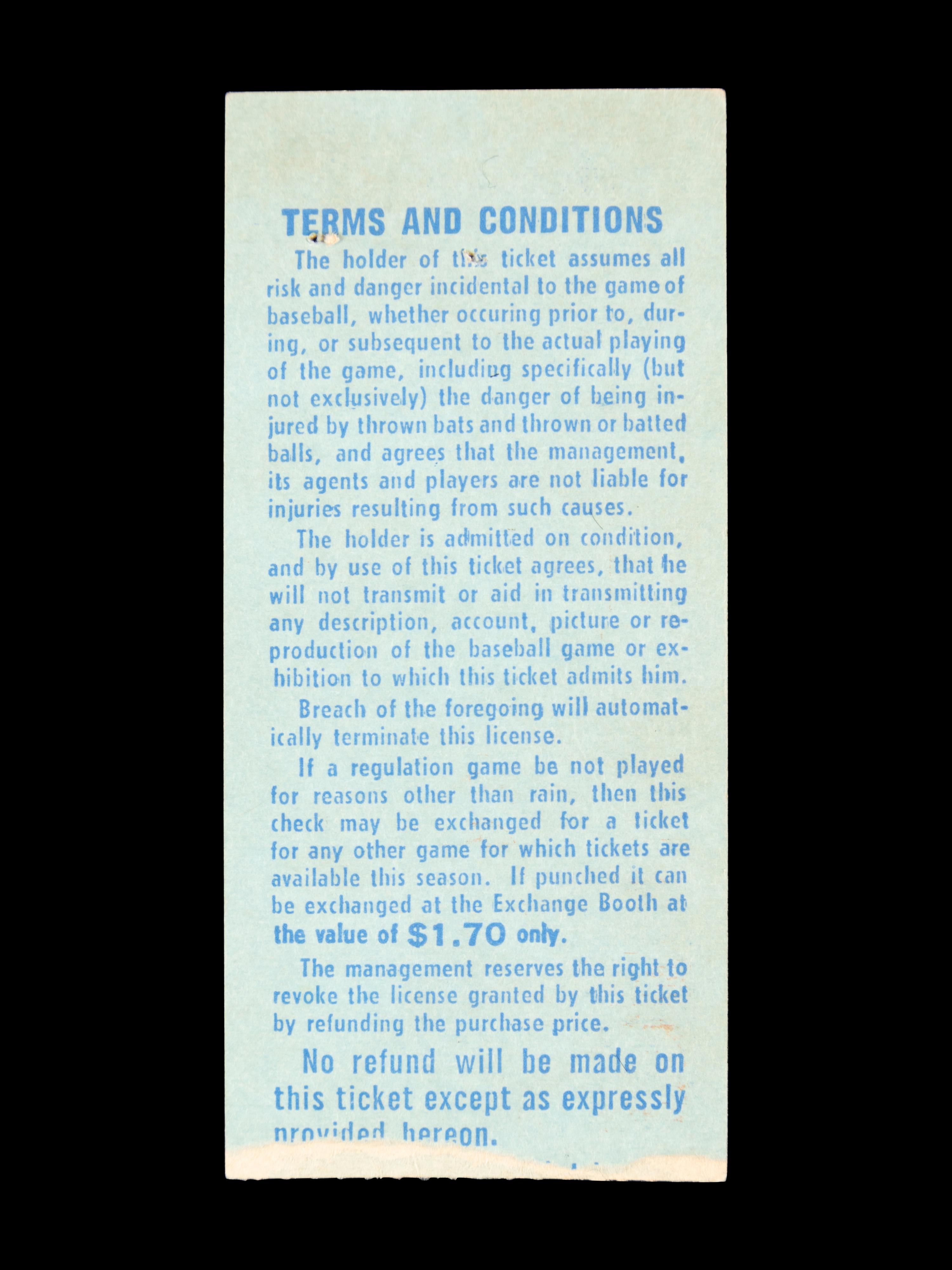 An April 17, 1964 New York Mets Ticket Stub from the First Game Played at Shea Stadium