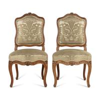 A Pair of Louis XV Beechwood Side Chairs