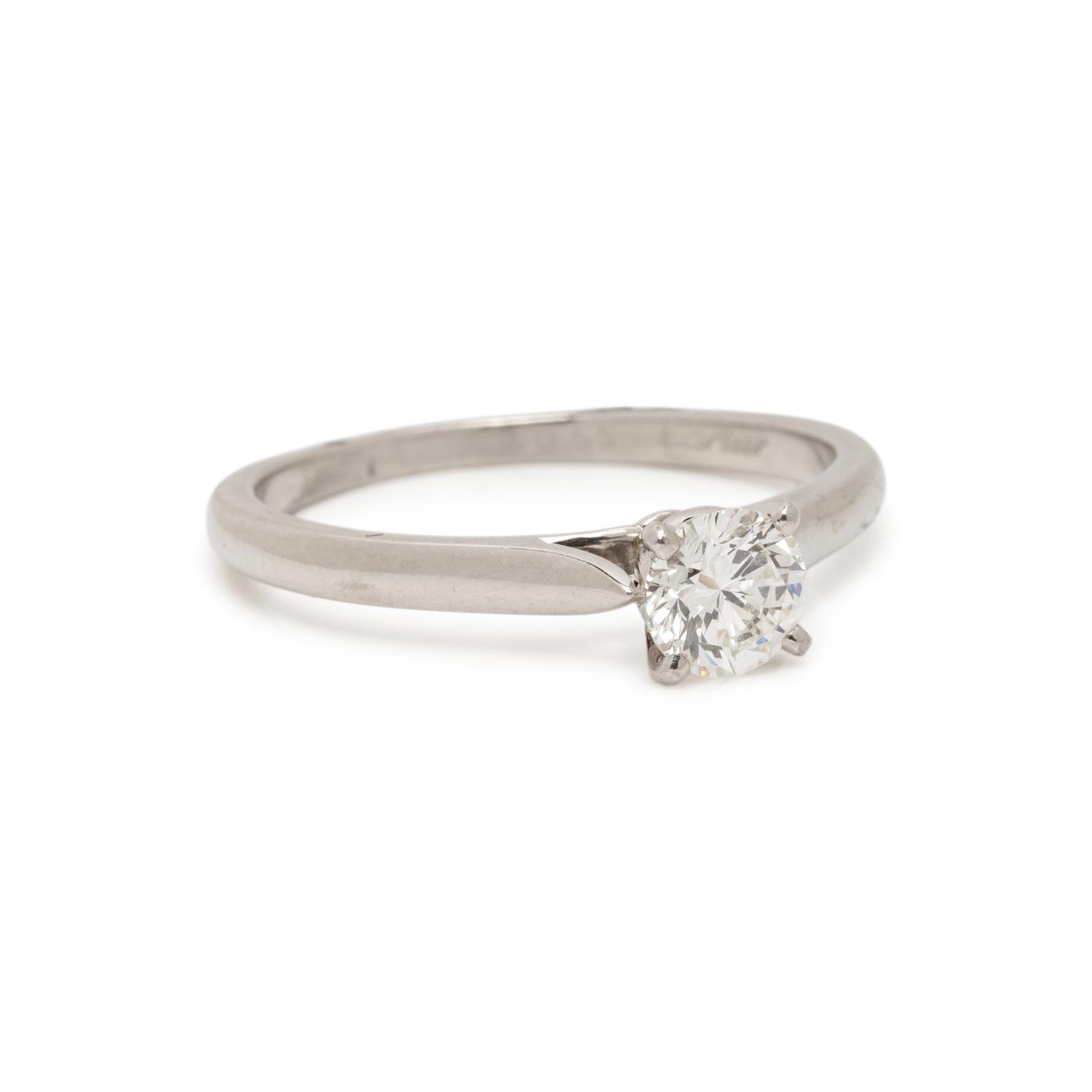 CARTIER, PLATINUM AND DIAMOND RING