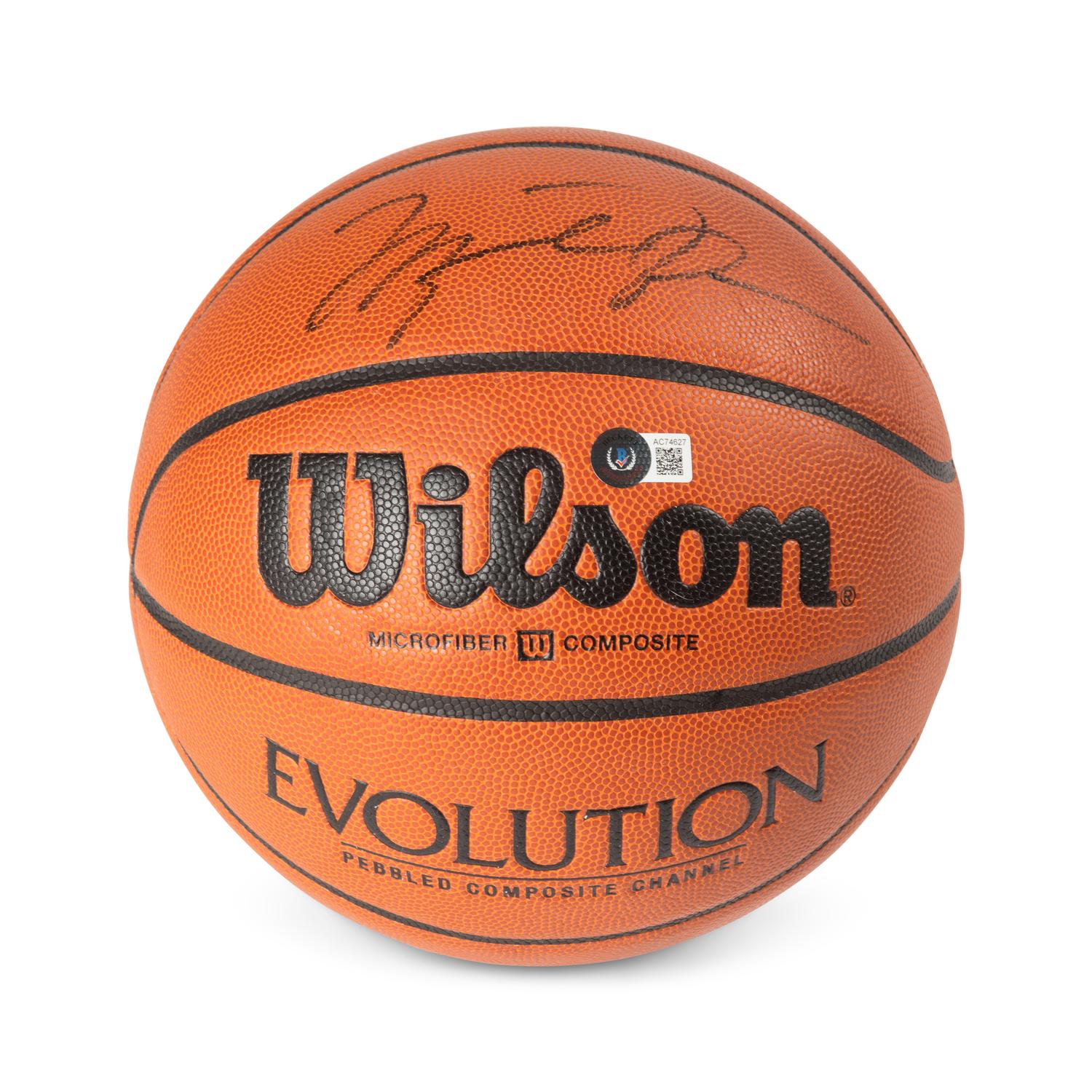A Michael Jordan Signed Autograph Wilson Basketball (Beckett Authentication Services Letter)