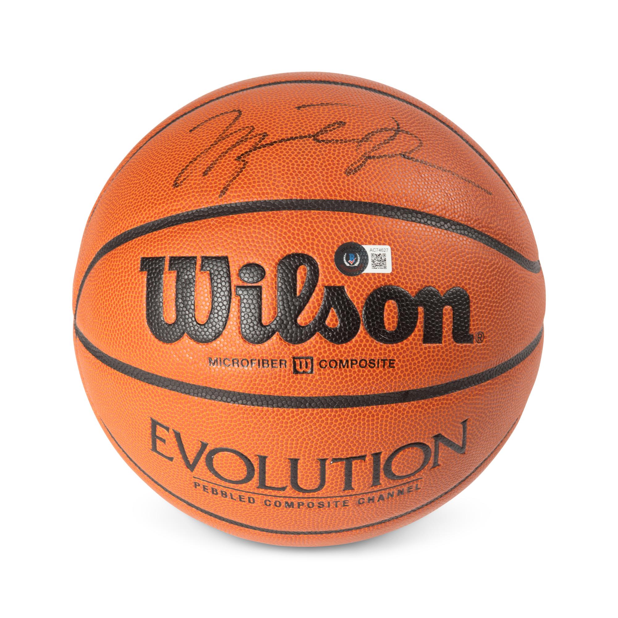 A Michael Jordan Signed Autograph Wilson Basketball (Beckett Authentication Services Letter)