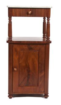 An American Marble Top Tiered Washstand Height 32 x width 15 x depth 14 inches. — LATE 19TH CENTURY