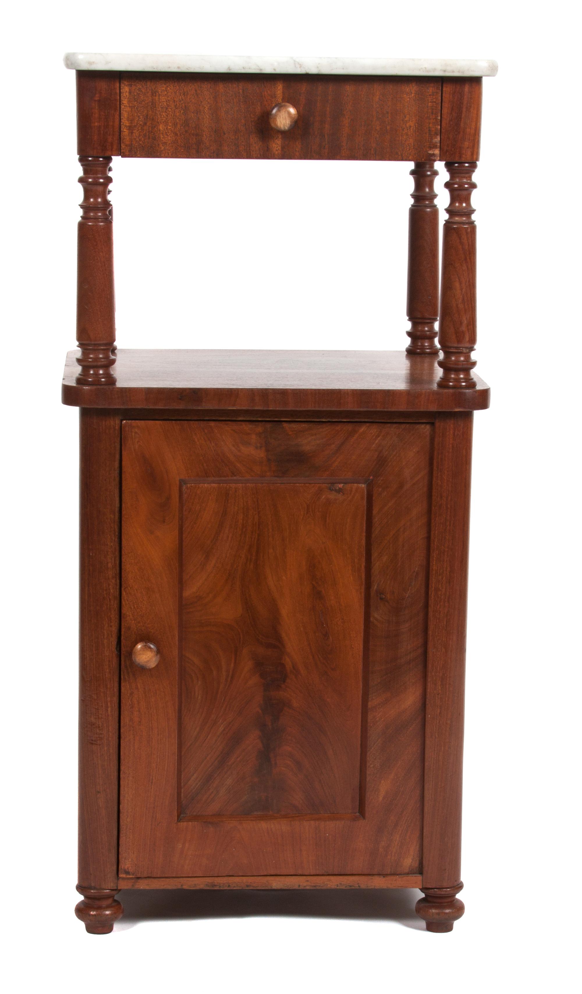 An American Marble Top Tiered Washstand Height 32 x width 15 x depth 14 inches. — LATE 19TH CENTURY