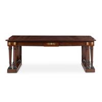 A Regency Part Ebonized and Ormolu-Mounted Mahogany Console Table