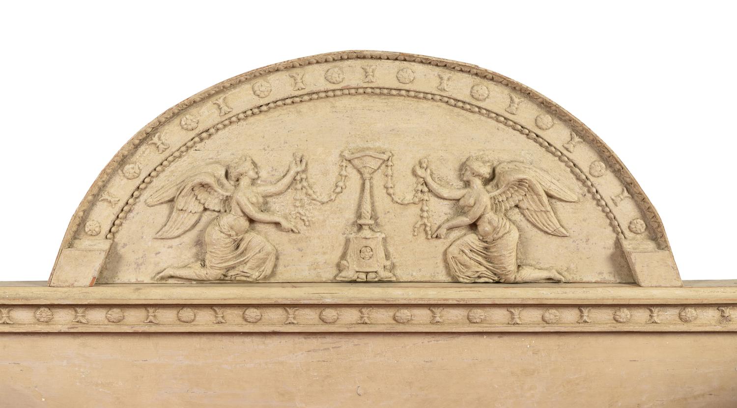 A Swedish Neoclassical Gray-Painted Hall Bench