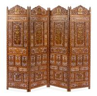 A Southeast Asian Four-Panel Floor Screen