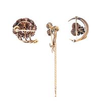 VICTORIAN, COLLECTION OF FLORAL PINS