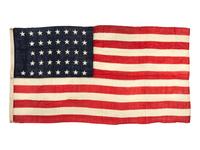 [FLAGS]. 37-star American flag. Ca 1866-1867.
