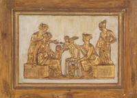 A Continental Neoclassical Molded Plaster Relief Plaque