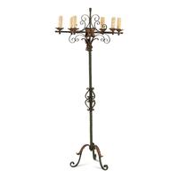 A Painted Iron Floor Lamp