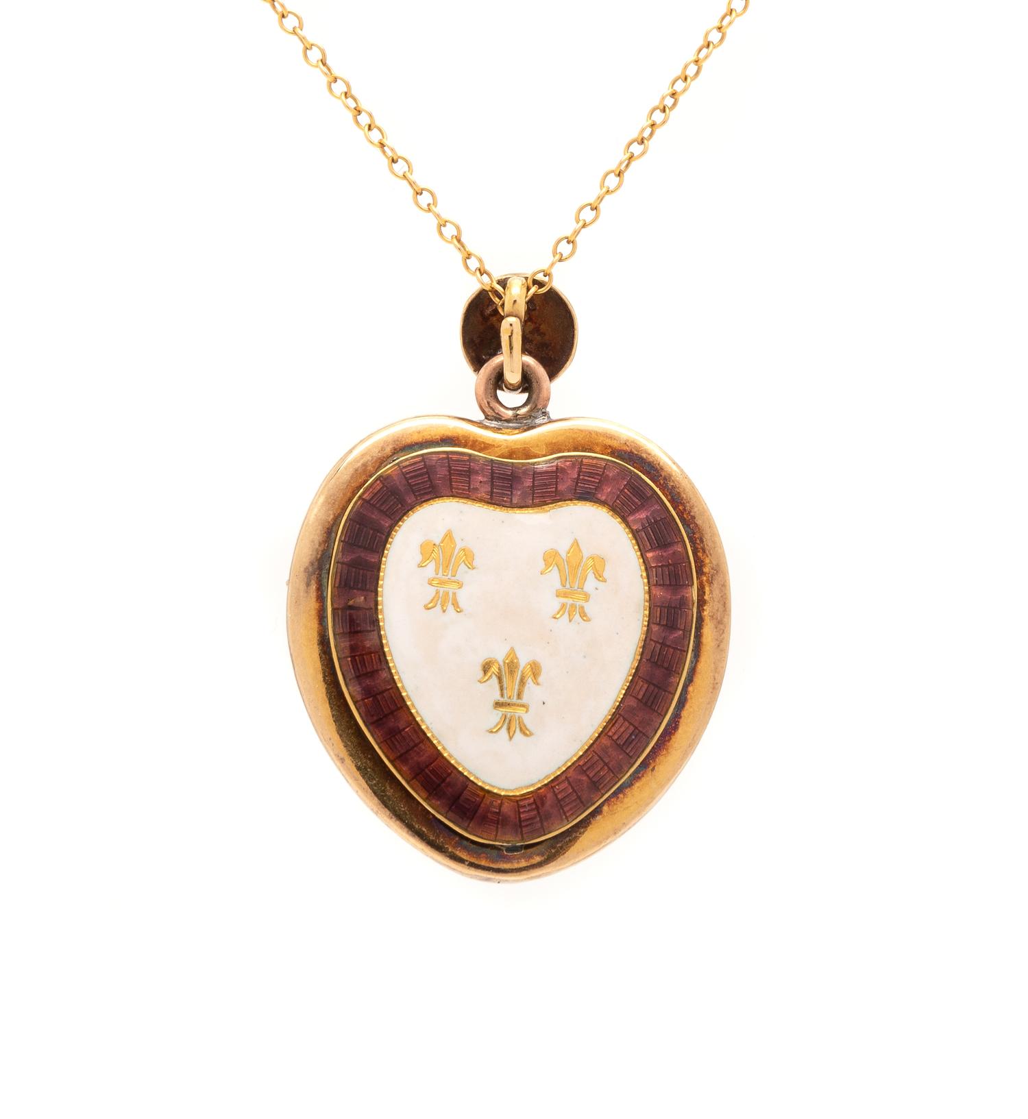 An Antique Yellow Gold, Cameo and Polychrome Enamel Pendant/Necklace,