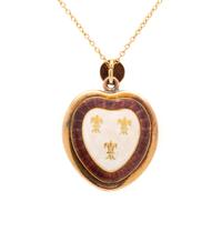 An Antique Yellow Gold, Cameo and Polychrome Enamel Pendant/Necklace,