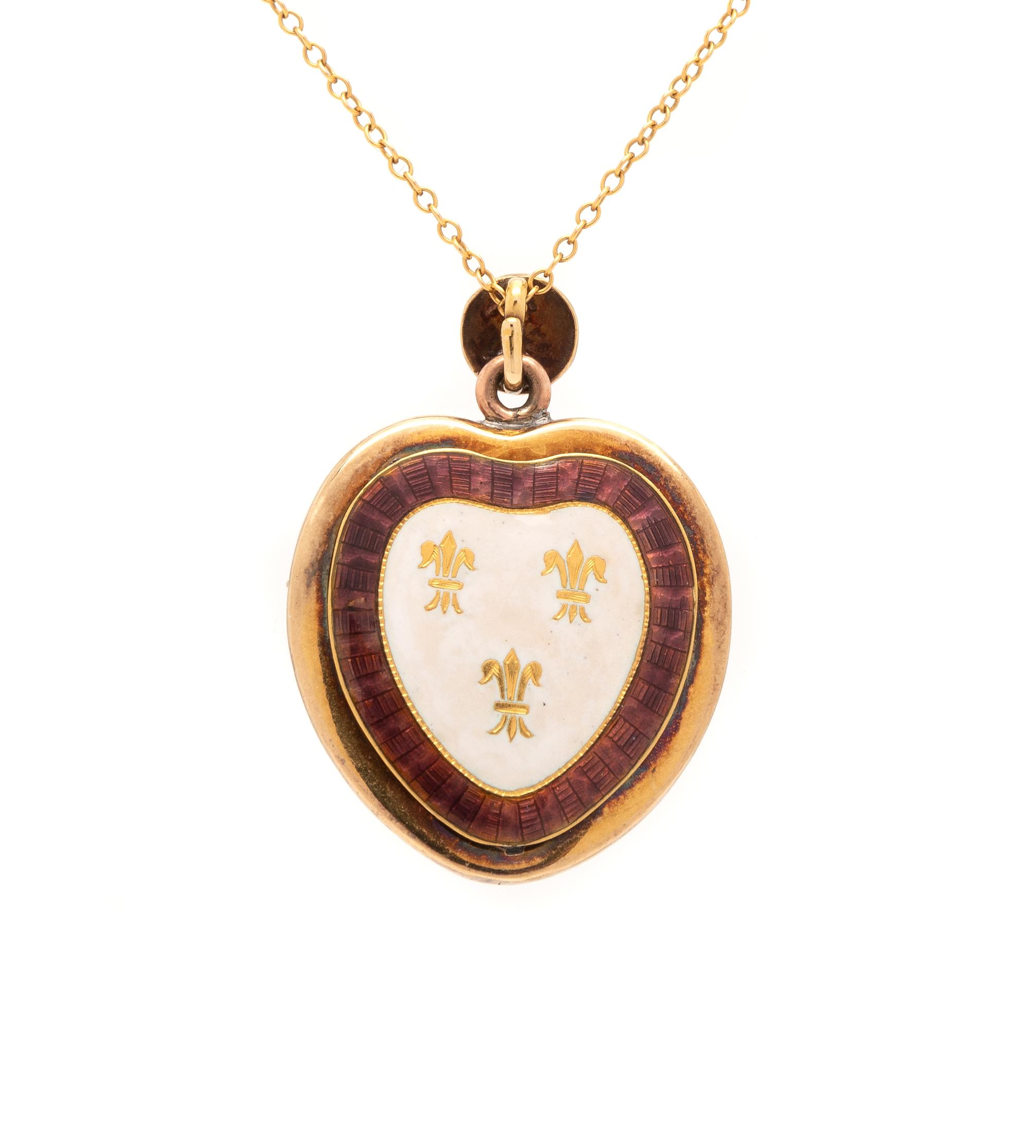 An Antique Yellow Gold, Cameo and Polychrome Enamel Pendant/Necklace,