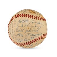 A 1950s Boston Braves Multi Signed Autograph Baseball
