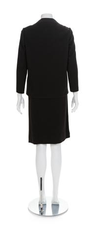 Norman Norell Black Two-Piece Dress, 1960s No size label