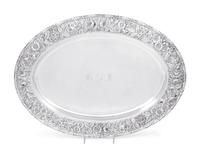 An S. Kirk & Son Repoussé Silver Serving Tray