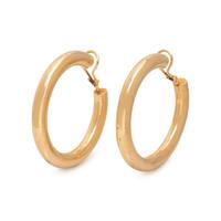 YELLOW GOLD HOOP EARCLIPS