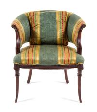 An Italian Walnut Bergere Height 30 1/2 inches. — EARLY 20TH CENTURY