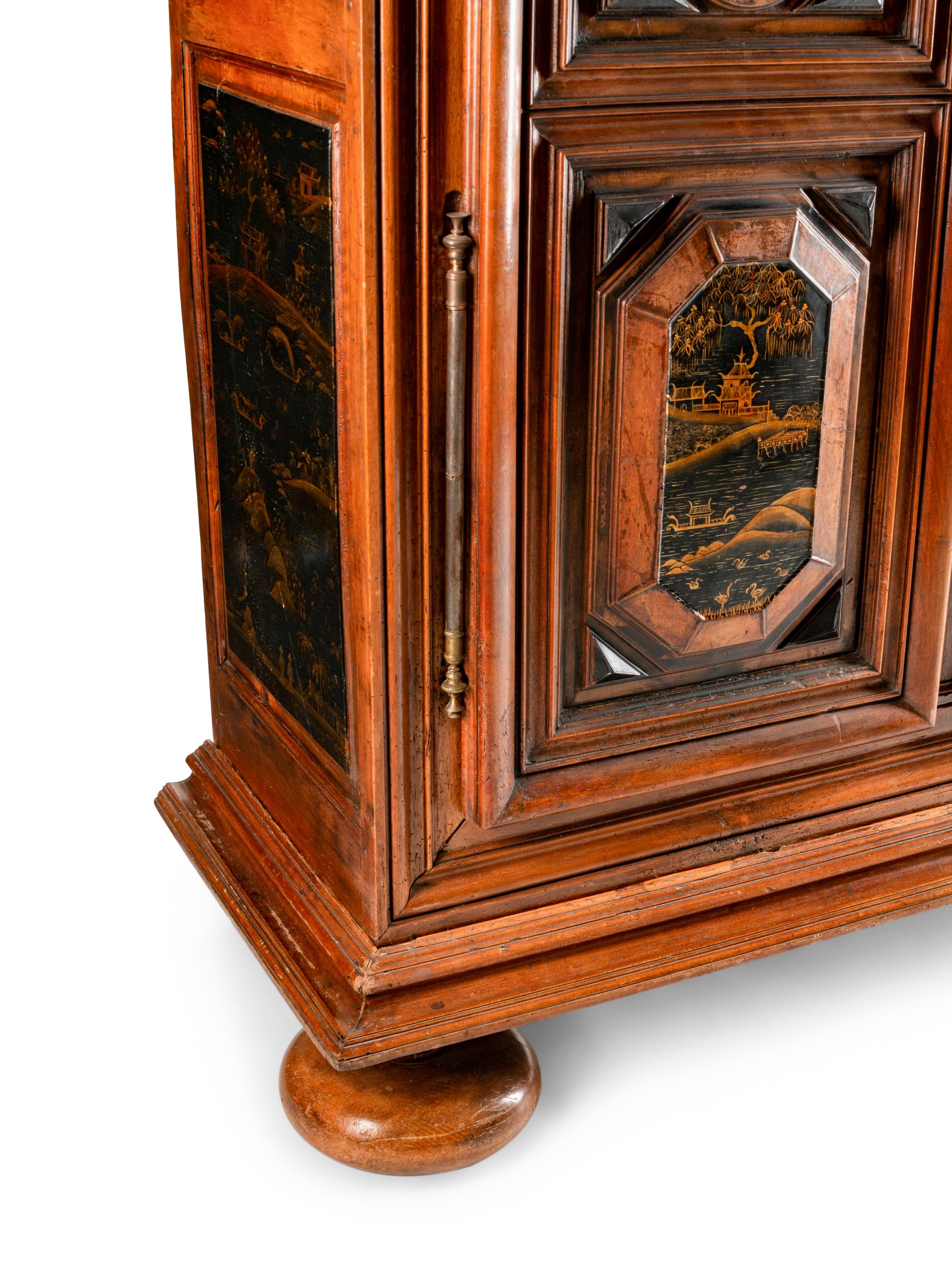 A French Provincial Later-Japanned Walnut Armoire — 19TH CENTURY