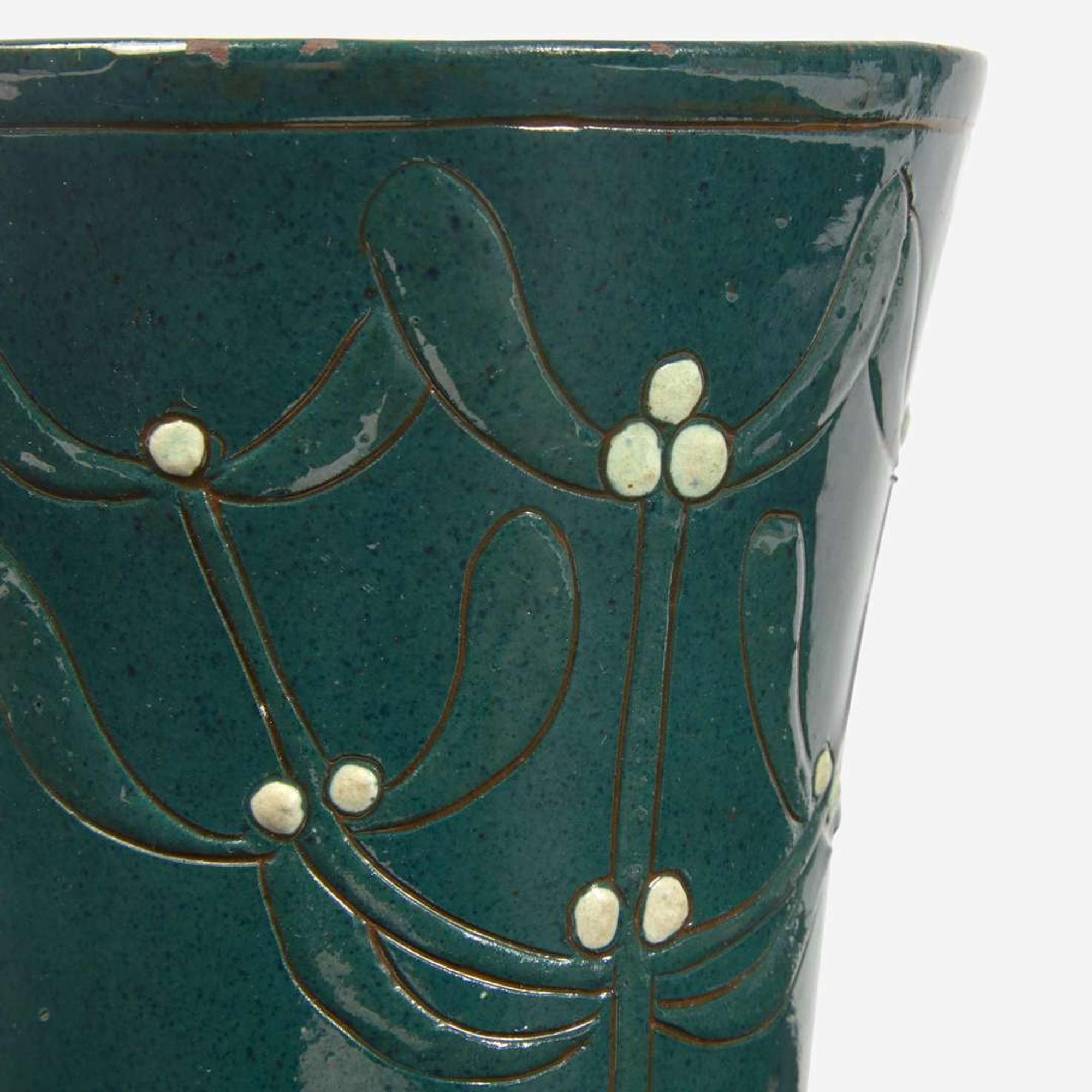 William P. Jervis (British-American, 1849-1925) Vase with Mistletoe, USA, circa 1910