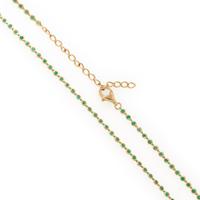 Yellow Gold and Emerald Necklace