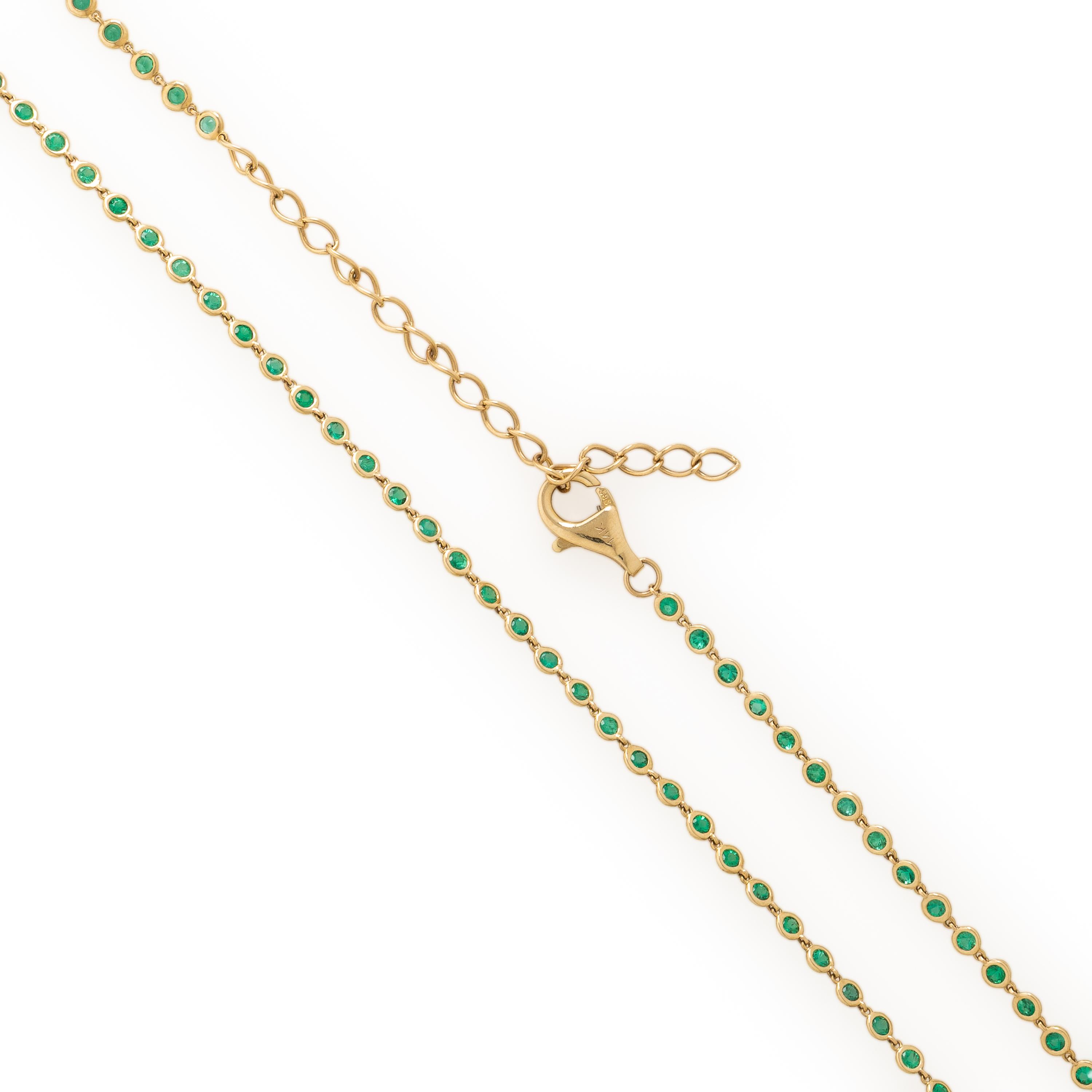 Yellow Gold and Emerald Necklace