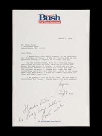 A George W. Bush Signed Letter to Mike Dikta