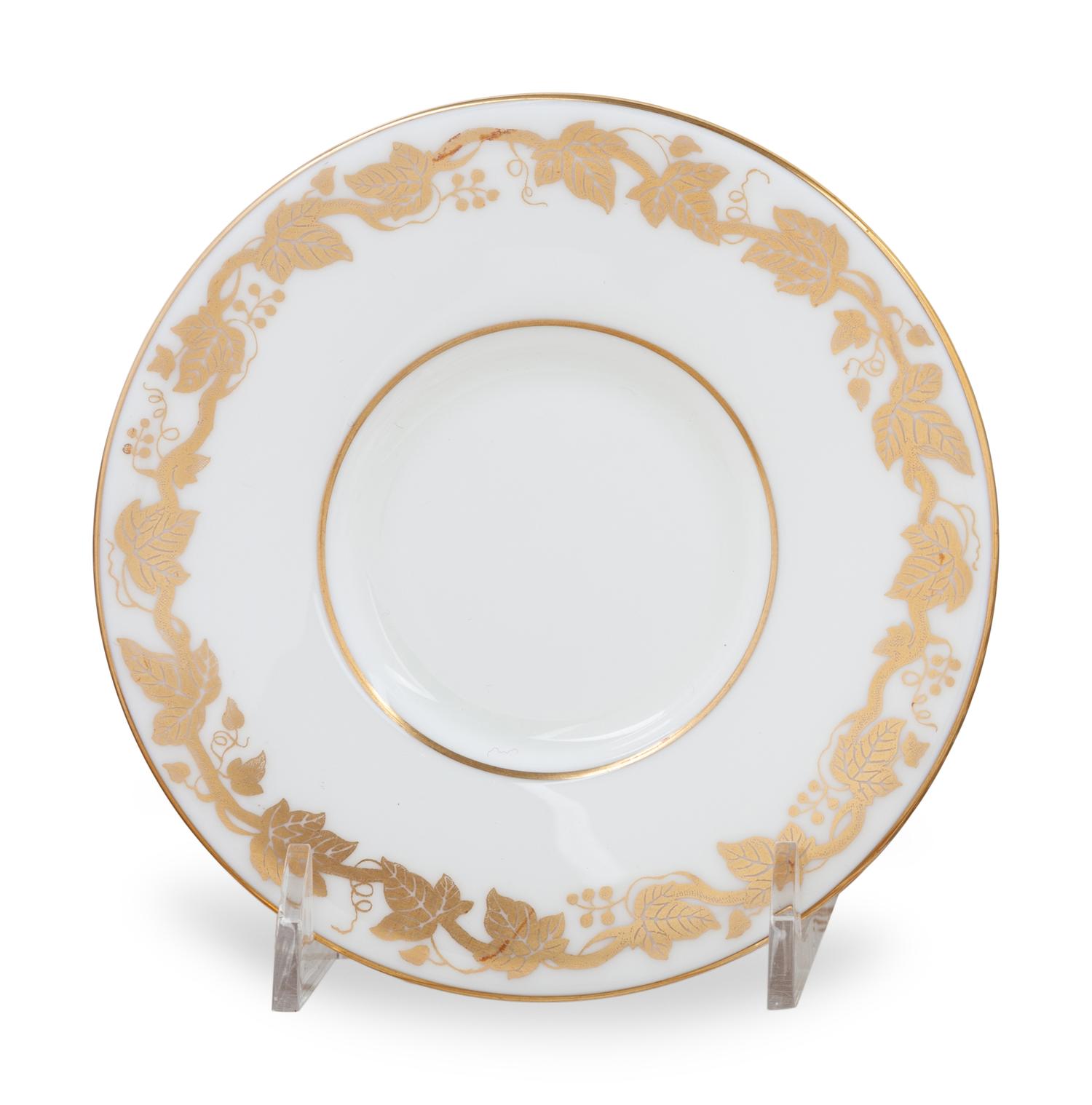 An Assembled Collection of Gilt-Edged Porcelain Dinnerware
