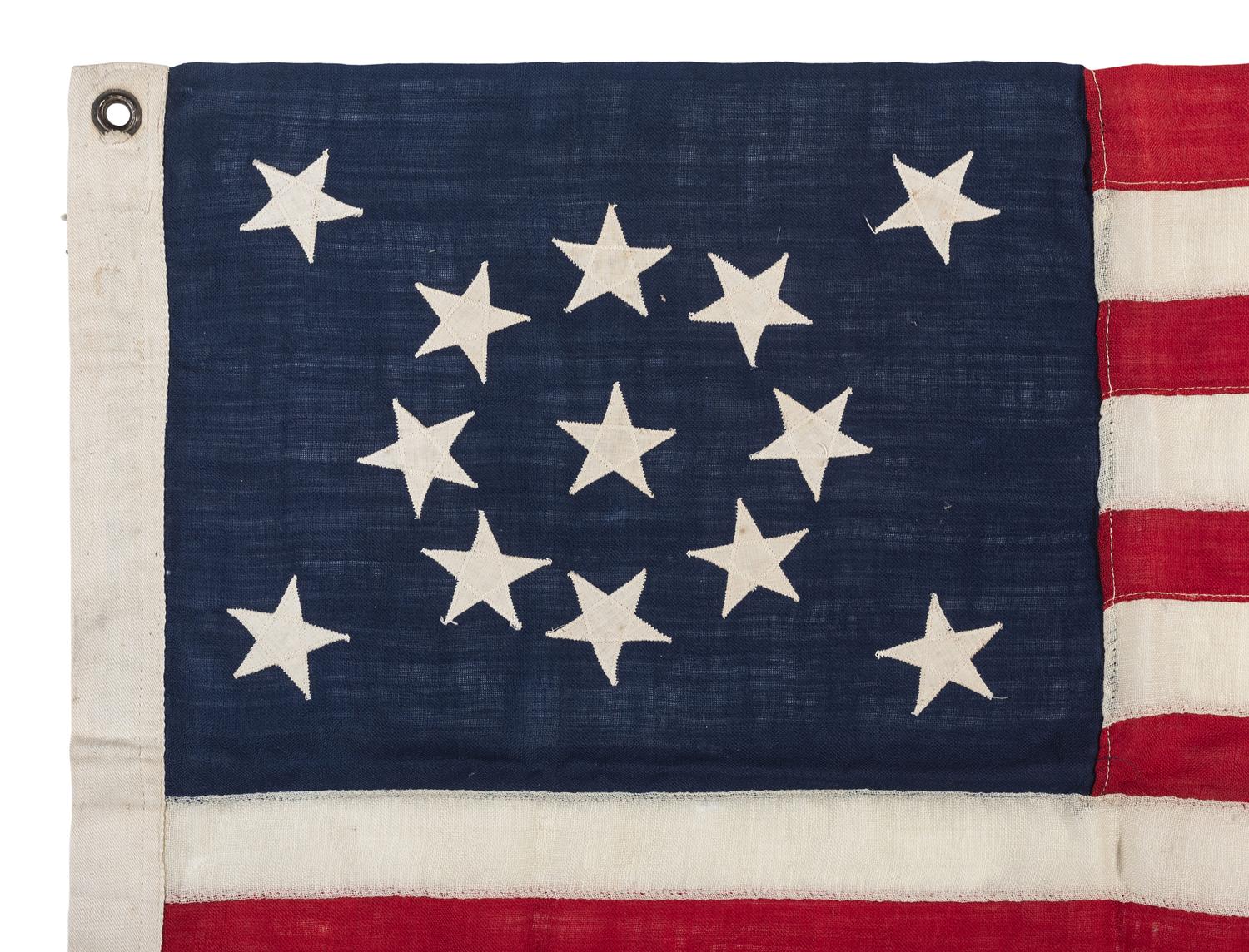 [FLAGS]. 13-star American Centennial flag. Ca 1876 or after.