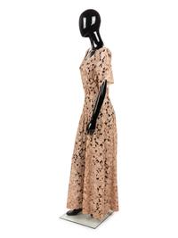 Silk Crepe on Crochet Net Dress, 1930s