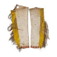 Pueblo Painted Hide Leggings