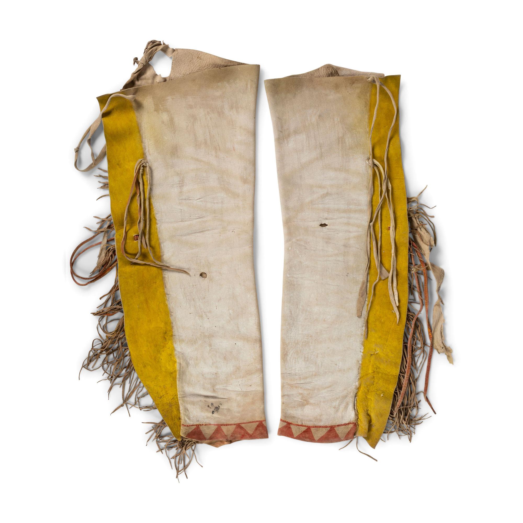 Pueblo Painted Hide Leggings