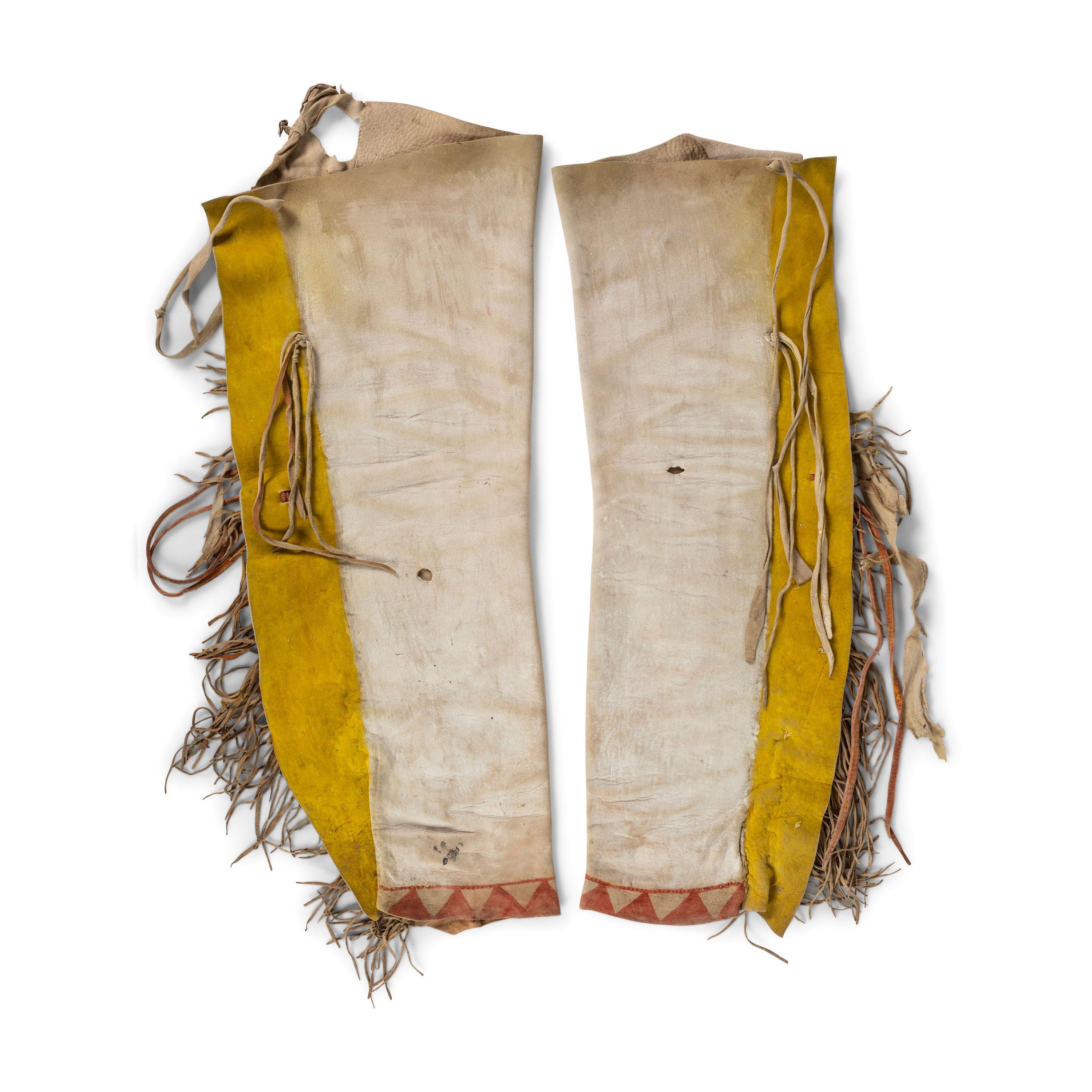 Pueblo Painted Hide Leggings
