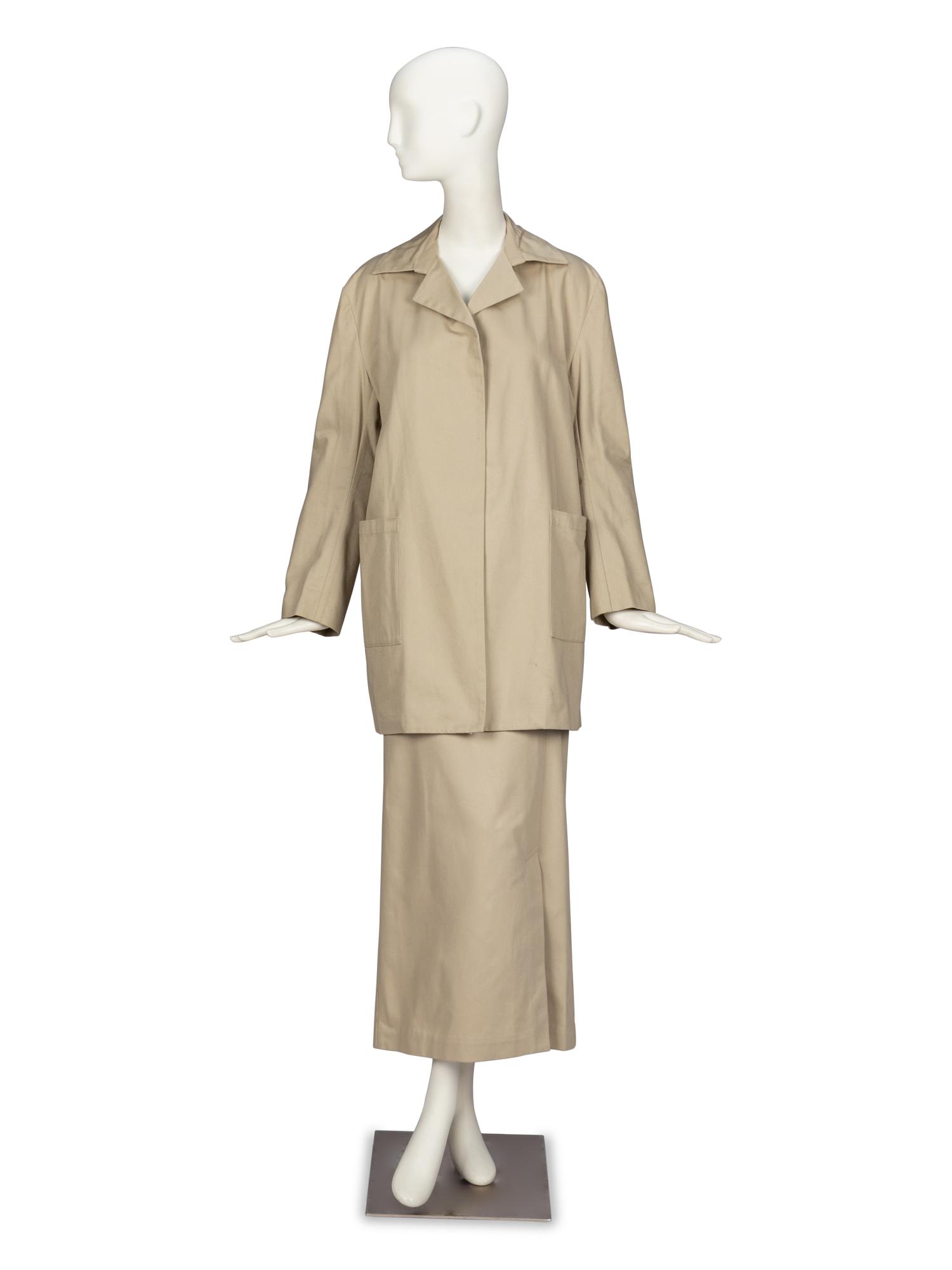 Yohji Yamamoto, Tan Twill Skirt Ensemble