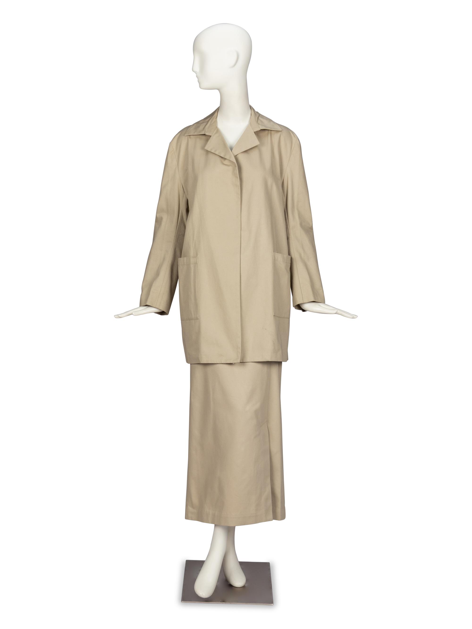 Yohji Yamamoto, Tan Twill Skirt Ensemble