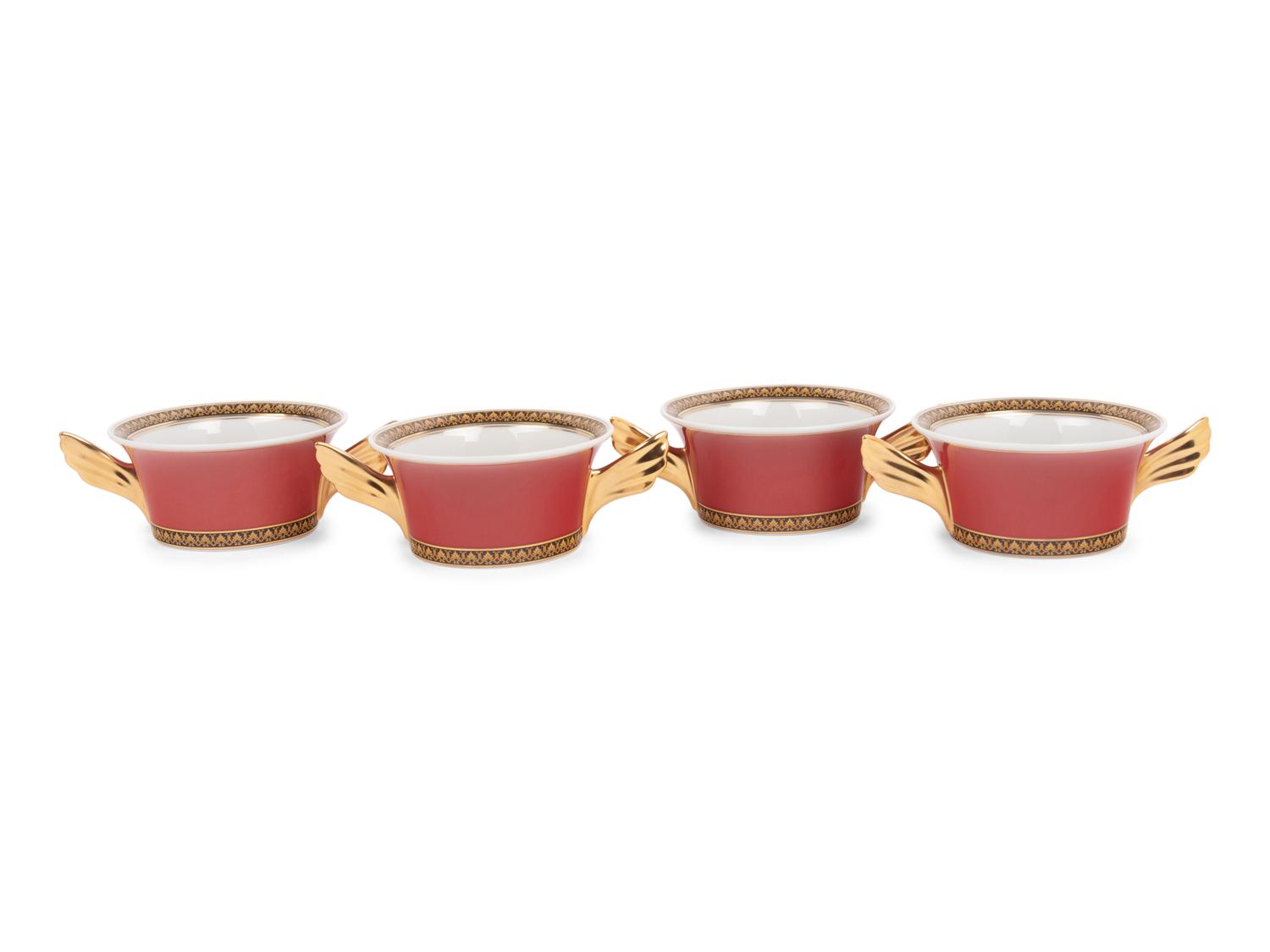 A Group of Versace Medusa Porcelain Table Articles