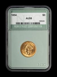 An 1854 Indian Princess $3 Gold Coin