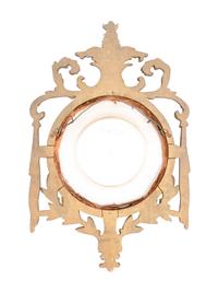 A German Porcelain Cabinet Plate in a Pierce Carved Giltwood Frame after Thomas Gainsborough (1727-1788)