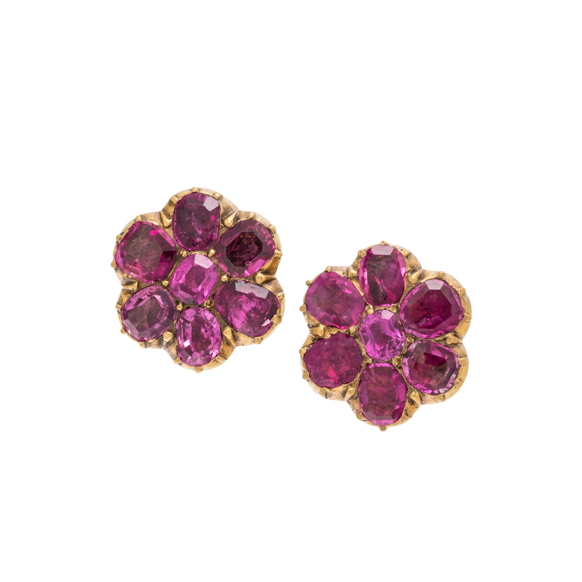 PINK SAPPHIRE EARCLIPS